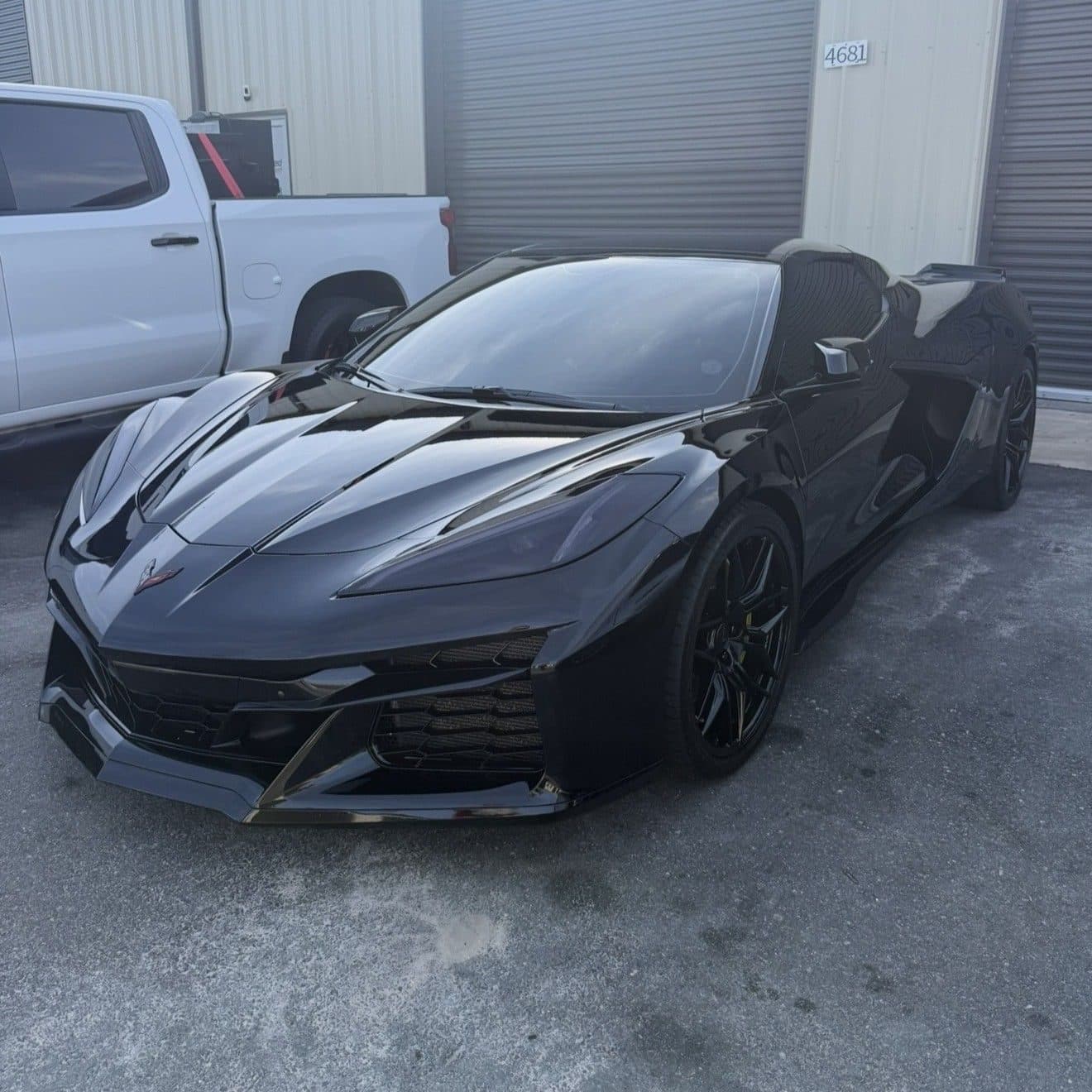 Corvette C8 in matte paint protection film